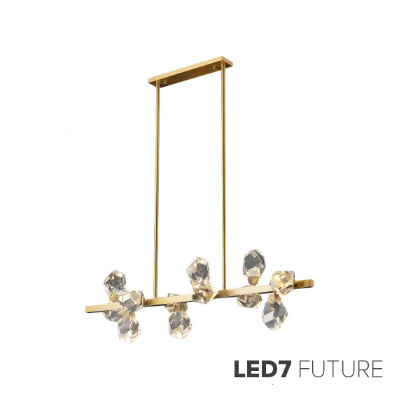 Loft Industry Modern - Crystal Stone Line Chandelier